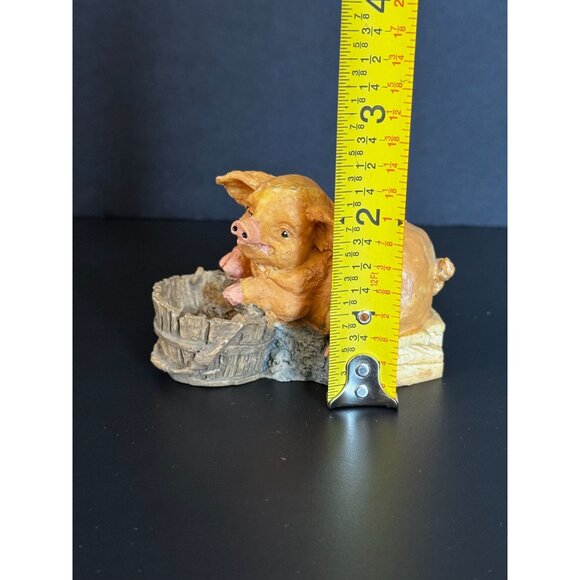 Adorable Pig Figurine Set Of 3 Farmhouse Style Resin Decor Featuring Playful & R - Picture 13 of 14